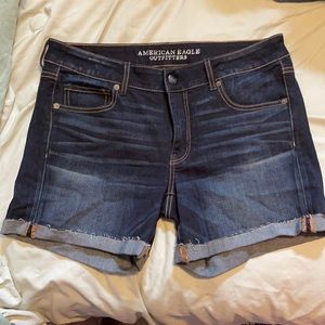 American Eagle Midi Blue Jean Shorts